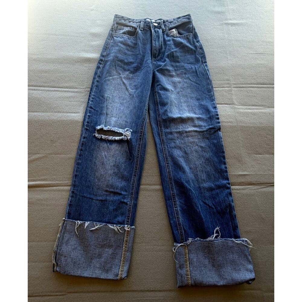 YMI Dixie Fit Denim Collection Women’s High-Rise Straight Jeans Distressed 1/25